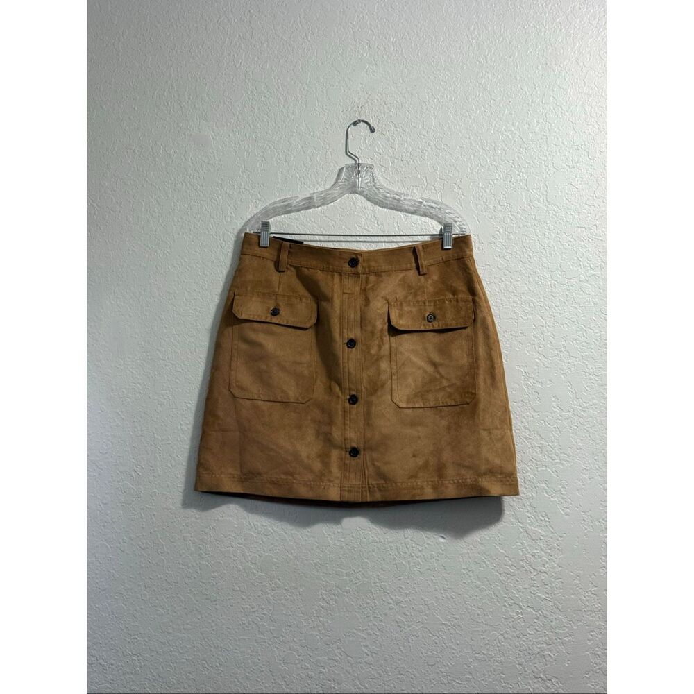 Banana Republic Vegan Suede Skirt NWT 14 africian safari